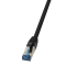 Patchkabel - Cat 6A - 10 Gigabit - doppelt geschirmt S/FTP  - PUR-Mantel - UV-beständig - Industrie-Anwendung - schwarz - 0,50 m