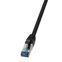 Patchkabel - Cat 6A - 10 Gigabit - doppelt geschirmt S/FTP  - PUR-Mantel - UV-beständig - Industrie-Anwendung - schwarz - 3 m