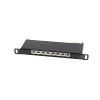 Quality 10" - Slim Patchpanel - 1HE - Cat.6A -8 Port...