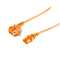 Quality Netzanschlusskabel - Schutzkontaktstecker 90° gewinkelt CEE7/7 auf Kaltgerätebuchse C13 - 3 m - orange