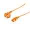 Quality Netzanschlusskabel - Schutzkontaktstecker 90° auf Kaltgerätebuchse - 230 V für Kaltgeräte - 5 m - orange