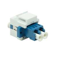 Keystone Modular - Verbinder LC-Duplex - Singlemode - blau/weiß