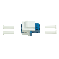 Keystone Modular - Verbinder LC-Duplex - Singlemode - blau/weiß