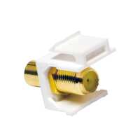 Keystone Verbinder Cinch Buchse > F Buchse - gelb