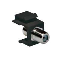 Keystone Verbinder F-Buchse > F-Buchse - 75 Ohm - schwarz
