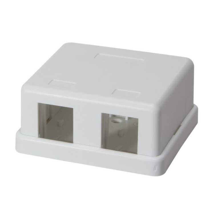 Keystone Modular Aufputz Leergehäuse - 2 Port UTP - weiß