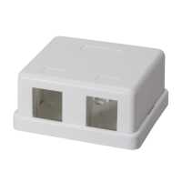 Keystone Modular Aufputz Leergehäuse - 2 Port UTP - weiß