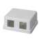 Keystone Modular Aufputz Leergehäuse - 2 Port UTP - weiß