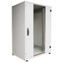 19"-Netzwerkschrank SZB IT - 24 HE - 800 x 800mm - Sichttür - Vollblechtür - lichtgrau