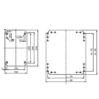 Montageplatte für SPACIAL S3D/VDM/TecnoIP Wandverteiler - Stahlblech - 550 x 550 mm