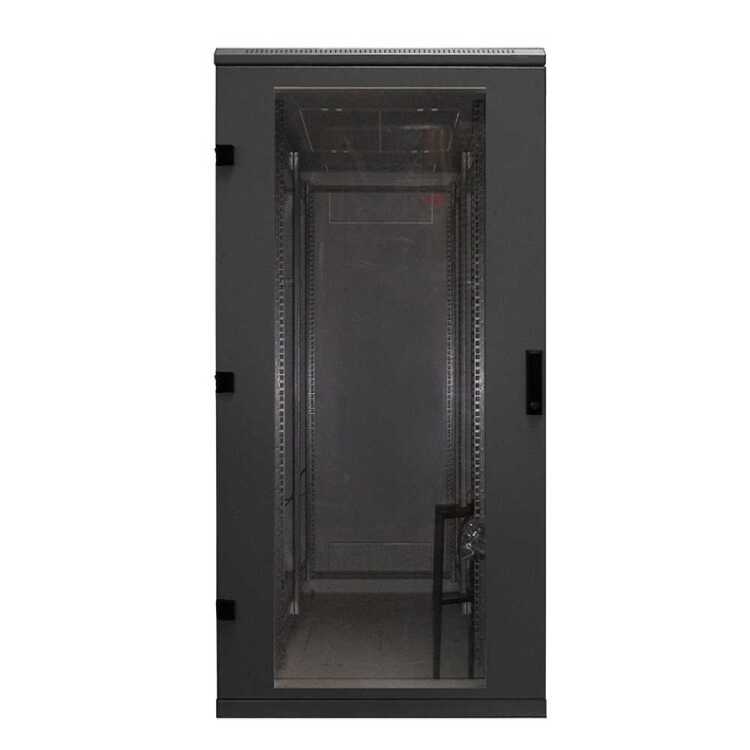 19"-Serverschrank RZA von TRITON - 37 HE - BxT 800 x1000 mm - Front-Sichttür - RückWAND - zerlegbar - schwarz