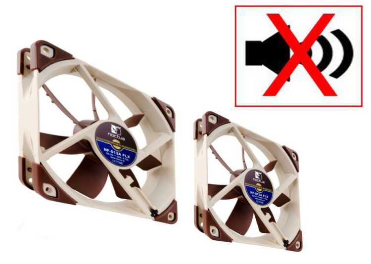 Umbausatz / Umrüstsatz für 2-fach Lüftereinheit auf verbrauchs- (12 V) und geräuschreduzierte Noctua SILENCE Lüfter - Luftdurchsatz 215 m³/h