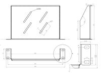 10"-Fachboden - 1 HE - 150 mm Tiefe - schwarz