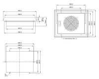 Dach-Filterlüfter DL400 mit 1 Axiallüfter - IP54 - Luftdurchsatz 405 m³/h - 230 V