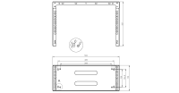 Einbau- oder Wandhalter für 19"-Geräte - Montage-Tiefe 330 mm - 4 HE - schwarz