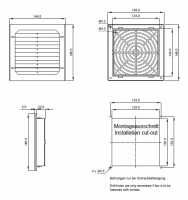 IP 55 Blendrahmen/Blindverschluss zum Schließen von Montageausschnitten 125 x 125 mm