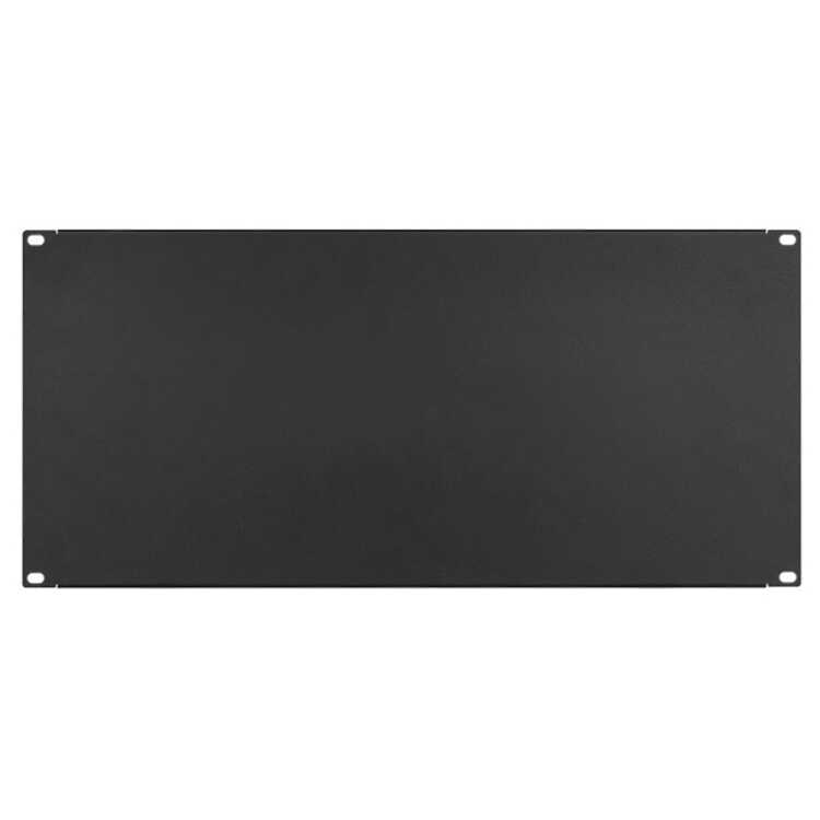 19"-Blindplatte/Rackblende - 5 HE - stabile Metall-Version - schwarz