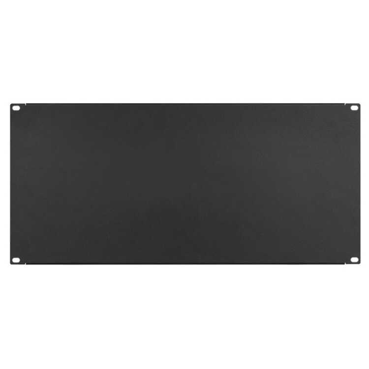 19"-Blindplatte/Rackblende - 5 HE - stabile Metall-Version - schwarz