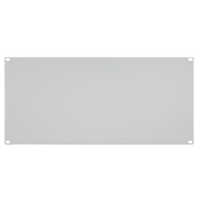 19"-Blindplatte/Rackblende - 5 HE - stabile Metall-Version - lichtgrau