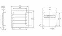 Kiemenblech zur Abdeckung von Standard-Ventilatorausschnitten 120x120 mm - Edelstahl - vandalengeschützt