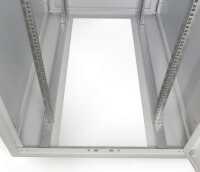 19"-Netzwerkschrank PX Rack SCHÄFER - BxT 800 x 800 mm - 43 HE - Sichttür/Rückwand - lichtgrau