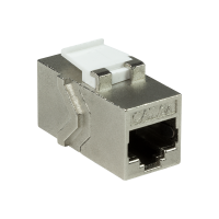 Keystone Slim Kupplung/Verbinder - RJ45 - Cat.6A - voll geschirmt mit Einrastung - PoE - PoE+ und PoE++