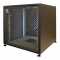 Schallgedämmter 19"-Schrank SILENCE RACK Office - 15 HE - 1 SILENT-Lüfter - BxT 600x600 mm - Glastür - schwarz