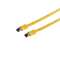 Highend Patchkabel - Cat 8.1 - U/FTP PiMF - flach - halogenfrei - gelb - 0,25 m