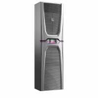 Wandanbau-Kühlgerät Edelstahl - Blue e+ von RITTAL -  Kühlleistung 4000 W - 380-480 V 3 phasig - B H T 450 x 1600 x 393 mm - Integrierte elektrische Kondensatverdunstung - Edelstahl - graualuminium