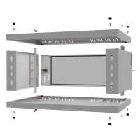 19"-Wandverteiler TAUNUS von IT-BUDGET - 4 HE - 350 mm Tiefe - Sichttür - Schloss - lichtgrau