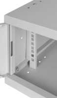 19"-Wandverteiler TAUNUS von IT-BUDGET - 4 HE - 350 mm Tiefe - Vollblechtür - Schloss - lichtgrau
