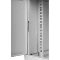 19"-Wandverteiler TAUNUS von IT-BUDGET - 4 HE - 450 mm Tiefe - Sichttür - Schloss - lichtgrau