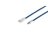 Quality USB-Ladekabel A Stecker auf USB Typ C - blau 0,3m