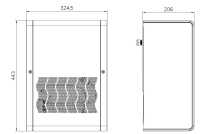 Cosmotec/Stulz CVE03002208000 Seitenanbau-Kühlgerät - 230 V - Kühlleistung 360 W