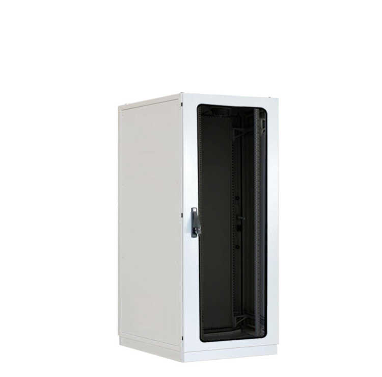 19"-Serverschrank SZE2 - Schutzart IP54 - 33 HE - BxT 600 x 800 mm - Sichttür - Vollblechtür - Sockel - lichtgrau