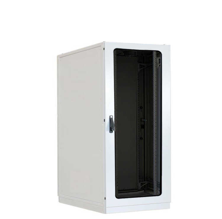 19"-Serverschrank SZE2 - Schutzart IP54 - 36 HE - BxT 800 x 1000 mm - Sichttür - Vollblechtür - Sockel - lichtgrau