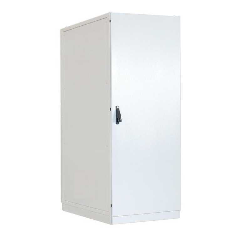 Serverschrank SZE2 mit Klimaanlage von Cosmotec/Stulz - Kühlleistung 300 bis 5600 W - 45 HE - 800x1200 mm - Vollblechtüren - Sockel - lichtgrau