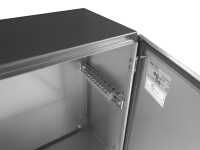 19"-Netzwerkschrank Edelstahl - für Chemie-, Gastro-, Lebensmittel-Bereich - 4 HE Vertikaleinbau - HBT 600x600x300 mm