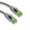 IT-BUDGET Vollkupfer Premium Patchkabel - Cat.6A mit Cat.7 Rohkabel - 600 MHz - halogenfrei - PoE+ - 10GBit - grau - 0,25 m