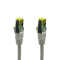 IT-BUDGET Vollkupfer Premium Patchkabel - Cat.6A mit Cat.7 Rohkabel - 600 MHz - halogenfrei - PoE+ - 10GBit - grau - 0,25 m