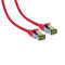 IT-BUDGET Vollkupfer Premium Patchkabel - Cat.6A mit Cat.7 Rohkabel - 600 MHz - halogenfrei - PoE+ - 10GBit - rot - 0,25 m