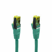 IT-BUDGET Vollkupfer Premium Patchkabel - Cat.6A mit Cat.7 Rohkabel - 600 MHz - halogenfrei - PoE+ - 10GBit - grün - 0,5 m