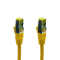 IT-BUDGET Vollkupfer Premium Patchkabel - Cat.6A mit Cat.7 Rohkabel - 600 MHz - halogenfrei - PoE+ - 10GBit - gelb - 0,5 m