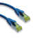 IT-BUDGET Vollkupfer Premium Patchkabel - Cat.6A mit Cat.7 Rohkabel - 600 MHz - halogenfrei - PoE+ - 10GBit - blau - 1 m