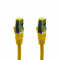 IT-BUDGET Vollkupfer Premium Patchkabel - Cat.6A mit Cat.7 Rohkabel - 600 MHz - halogenfrei - PoE+ - 10GBit - gelb - 1 m