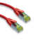 IT-BUDGET Vollkupfer Premium Patchkabel - Cat.6A mit Cat.7 Rohkabel - 600 MHz - halogenfrei - PoE+ - 10GBit - rot - 1 m