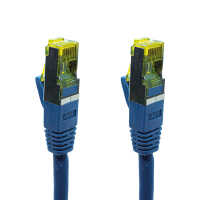 IT-BUDGET Vollkupfer Premium Patchkabel - Cat.6A mit Cat.7 Rohkabel - 600 MHz - halogenfrei - PoE+ - 10GBit - blau - 3 m