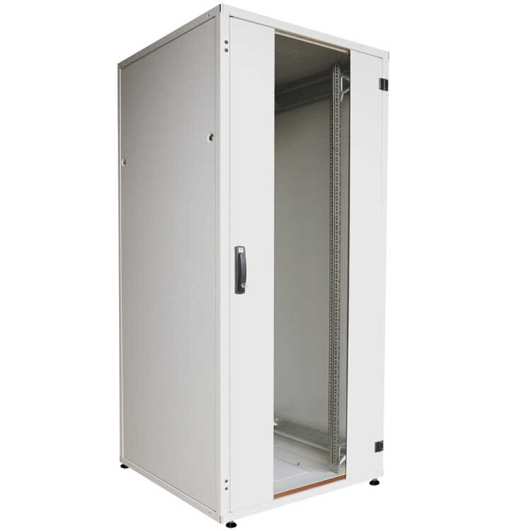 19"-Serverschrank SZB IT - 42 HE - 800 x 1000mm - Sichttür - Vollblechtür - lichtgrau