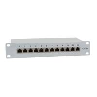 IT-BUDGET 10" Patchpanel - geschirmt - Cat.6A - 500MHz - 12 Port RJ45 - PoE+ fähig -1 HE - grau