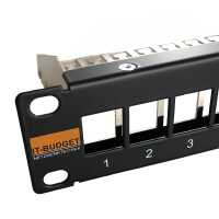 10" Leer-Patchpanel für Keystone Module...